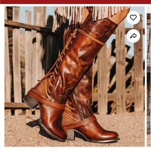 Freebird Coal in Cognac. Used. Size 8.